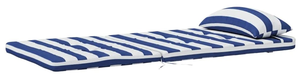vidaXL Μαξιλάρια Καρέκλας Adirondack 2 τεμ. Μπλε&Λευκά Ριγέ Υφ. Oxford