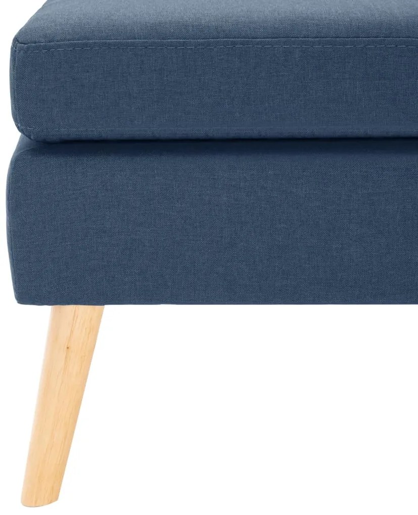 vidaXL Σκαμπό/Υποπόδιο Μπλε Υφασμάτινο