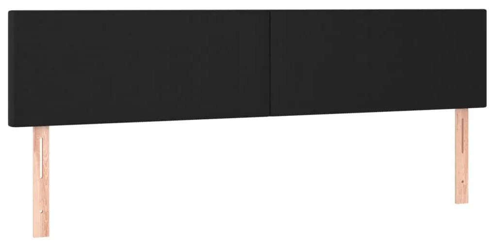 vidaXL Κρεβάτι Boxspring με Στρώμα Μαύρο 200x200 εκ. Συνθετικό Δέρμα