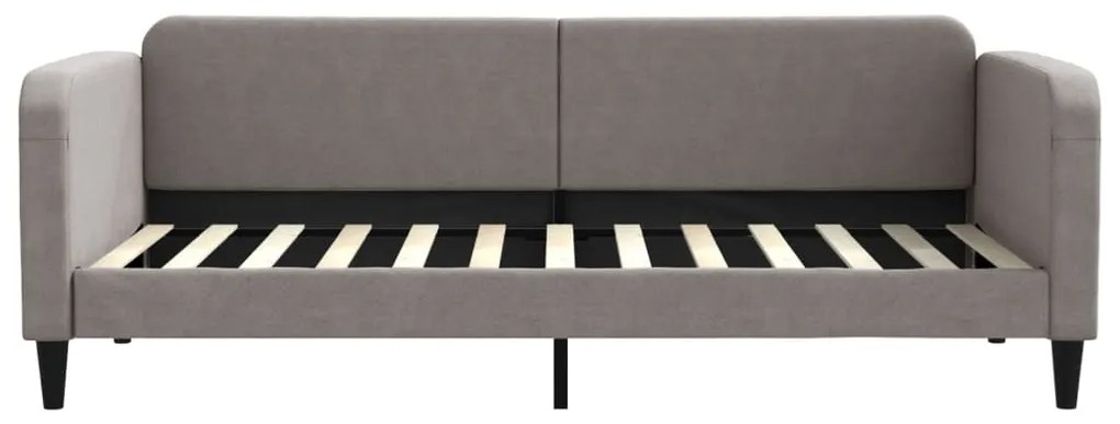 vidaXL Καναπές Κρεβάτι Συρόμενος Taupe 90x200 εκ. Ύφασμα &amp; Συρτάρια