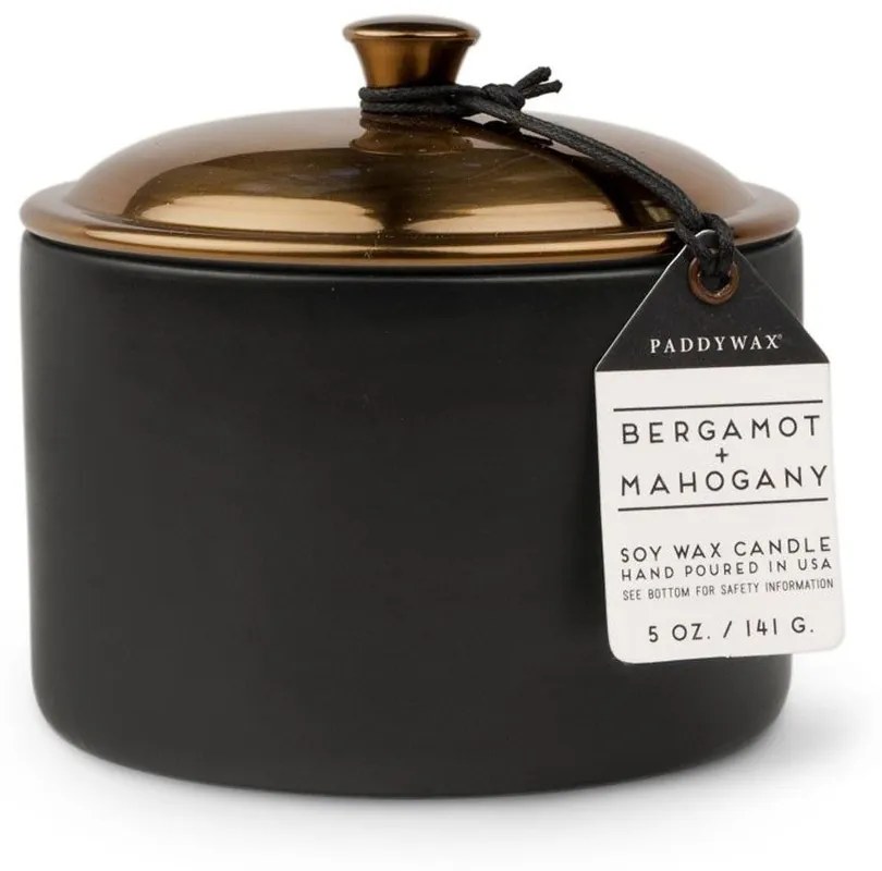 Κερί Σόγιας Αρωματικό Hygge Bergamot And Mahogany 141gr Σε Κεραμικό Δοχείο Paddywax Soy Wax