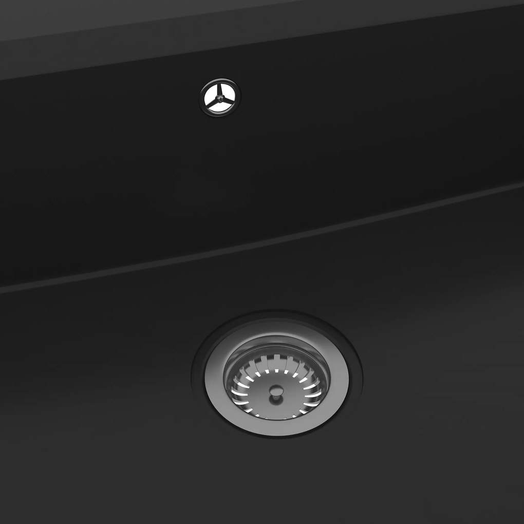 vidaXL Κουζίνα Σιντρι Μαύρο 790x500x193 εκ Γρανίτης