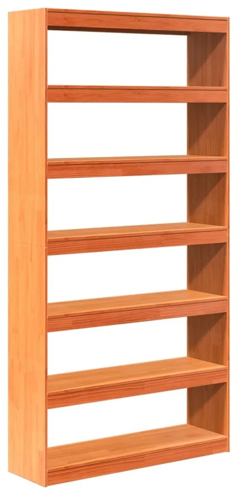 vidaXL Βιβλιοθήκη/Διαχωριστικό Χώρου 100x30x199,5 εκ Μασίφ Ξύλο Πεύκου