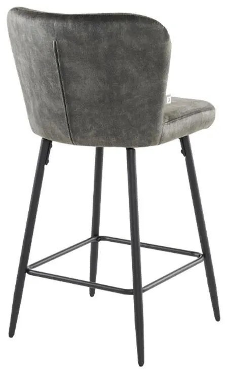 Σκαμπό Μπάρ FL2036 Fylliana Λαδί - Μαύρο 51x54x94 εκ. 2αδα