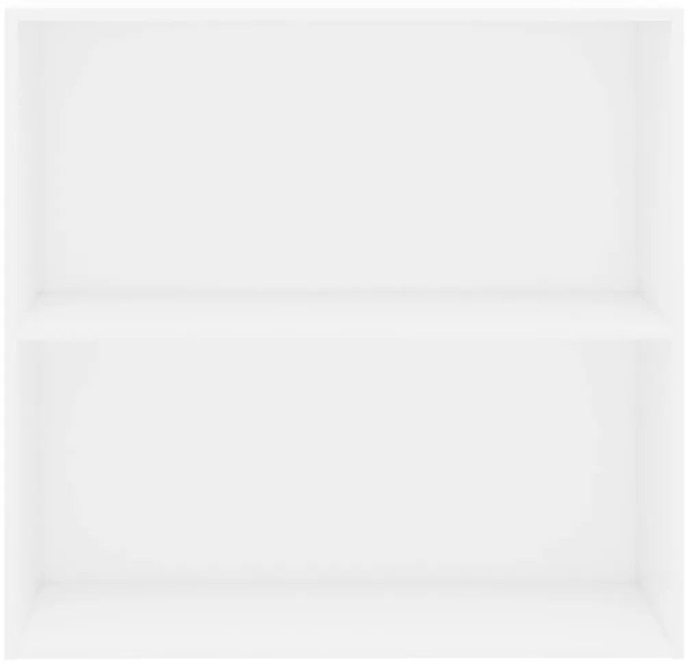 vidaXL Βιβλιοθήκη με 2 Ράφια Λευκή 80x30x76,5 εκ. από Επεξ. Ξύλο