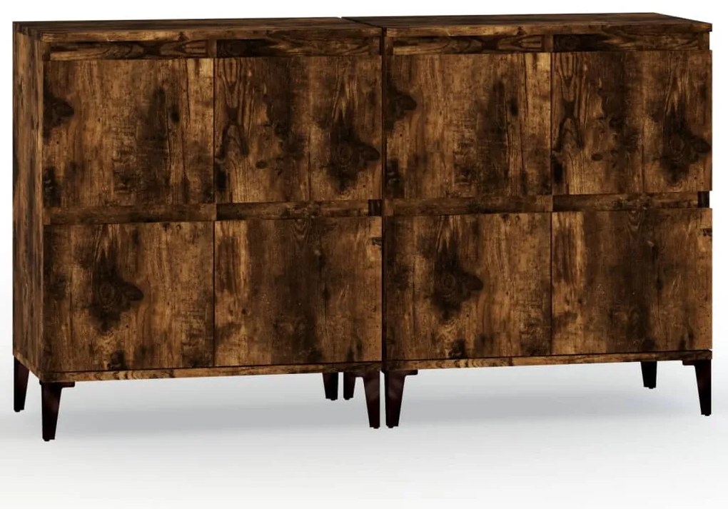 vidaXL Ντουλάπια 2 τεμ. Καπνιστή Δρυς 60x35x70 εκ. Επεξεργασμένο Ξύλο