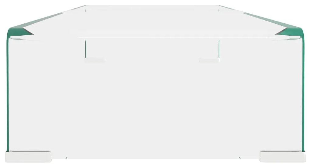 vidaXL Βάση Τηλεόρασης/Οθόνης Διάφανη 80 x 30 x 13 εκ. Γυάλινη