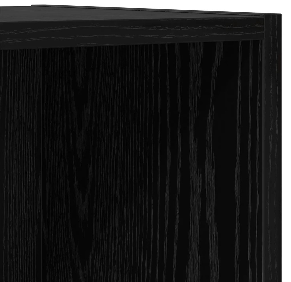 vidaXL Σετ επίπλου τηλεόρασης Επιτοίχιο 2 pcs Μαύρο 37 x 37 x 142.5 εκ