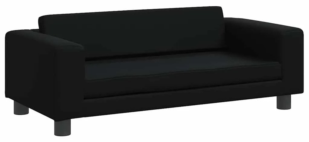 vidaXL Κρεβάτι Σκύλου με Προέκταση Μαύρο 100x50x30 εκ. Συνθετικό Δέρμα