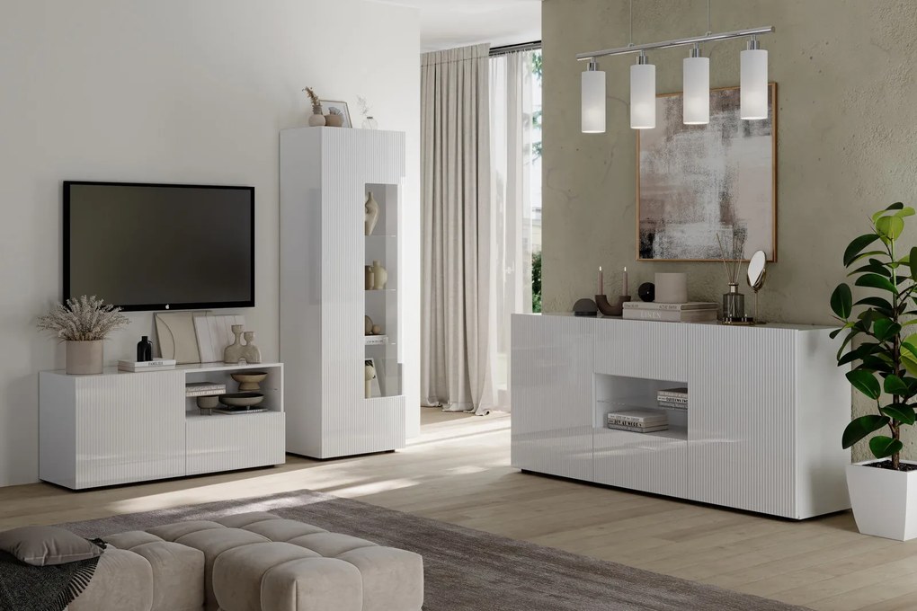 Έπιπλο Τηλεόρασης Ανθρακί Οξειδωμένο 121x43x57