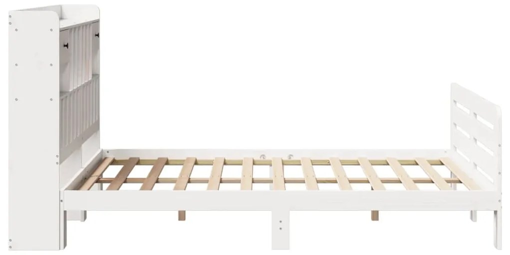 vidaXL Κρεβάτι Βιβλιοθήκη Χωρίς Στρώμα 140x200 εκ Μασίφ Ξύλο Πεύκο