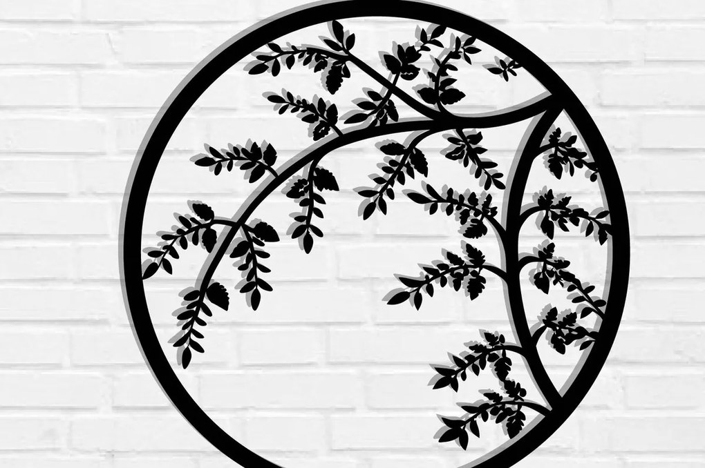 Intra απο ξύλο plywood 3mm-4mm πάχος Branch Metal Wall Art Δίασταση 40x40 cm INTRAFABR-119072699