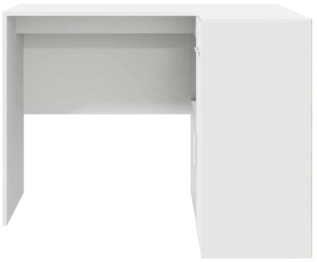 vidaXL Γωνιακό γραφείο με συρτάρι Λευκό 102 x 88 x 75 εκ