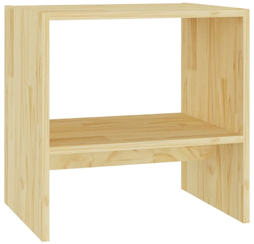 vidaXL Κομοδίνο 40 x 30,5 x 40 εκ. από Μασίφ Ξύλο Πεύκου