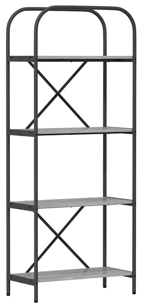vidaXL Ράφι Βιβλίων Γκρι sonoma 60 x 30 x 146 εκ Επεξεργασμένο ξύλο