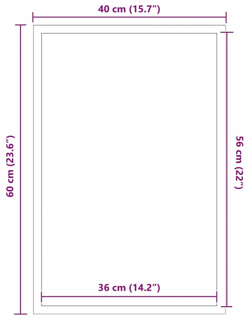 vidaXL Χαλάκι Εξώπορτας Μαύρο, Γκρι 40 x 60 cm Πολυπροπυλένιο, PVC