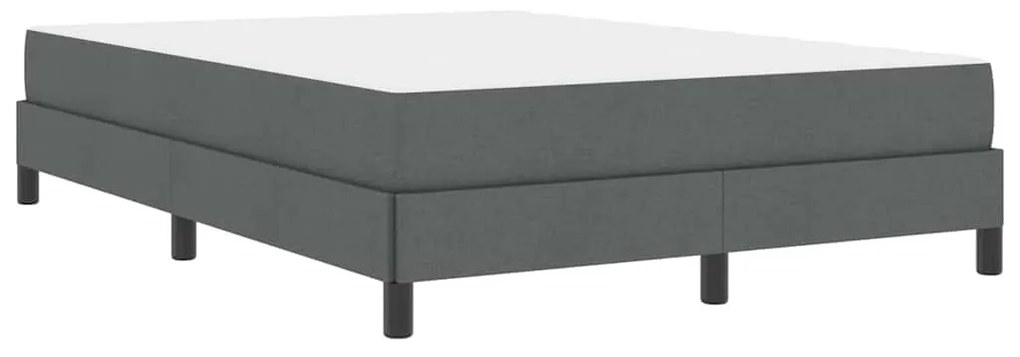 vidaXL Κρεβάτι με ελατήρια Άλλο Σκούρο γκρι 140 x 200 cm ύφασμα