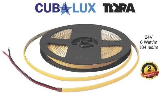 Ταινία LED 6W/m 5M 384LED/M 24V CRI90 6000K 564lm/m ΤΩRA DOTLESS 502007 Cubalux 502007