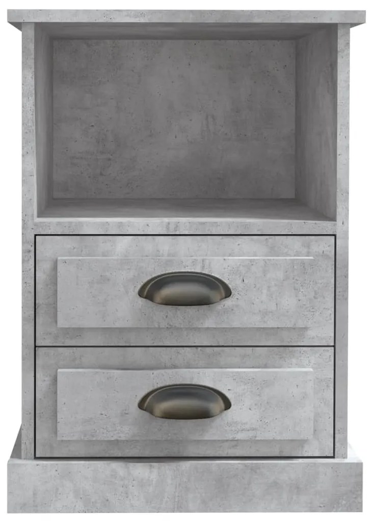 vidaXL Κομοδίνο Γκρι Σκυροδέματος 43x36x60 εκ.