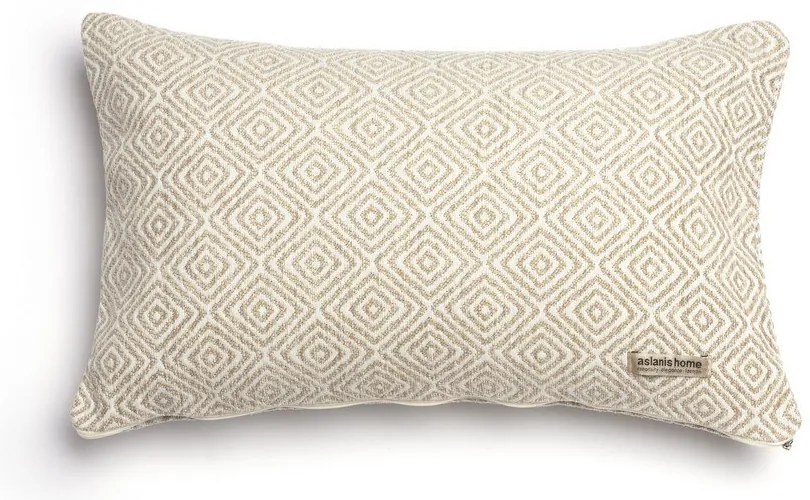 Μαξιλαροθήκη Διακοσμητική Panion Classic Sand-Ecru Aslanis Home 30X50 Βαμβάκι-Chenille