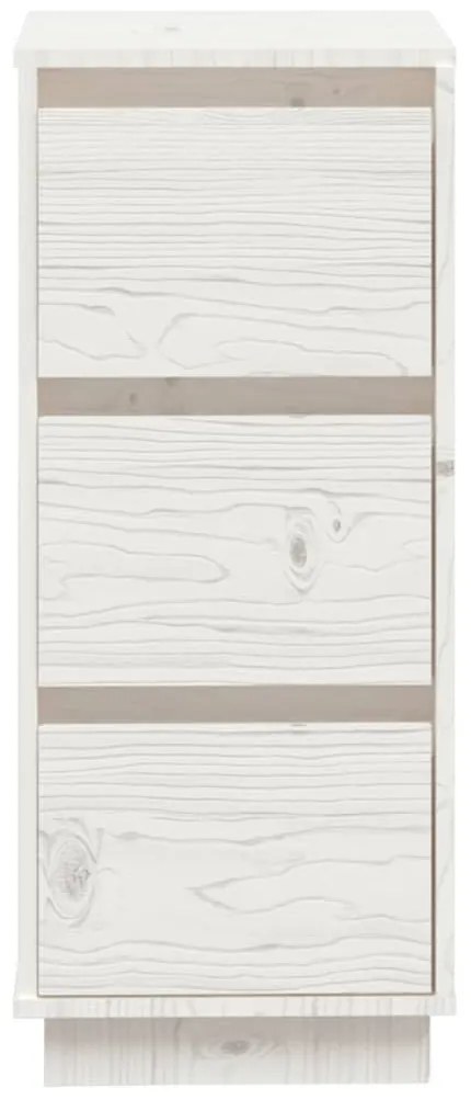 vidaXL Συρταριέρα Λευκή 32 x 34 x 75 εκ. από Μασίφ Ξύλο Πεύκου