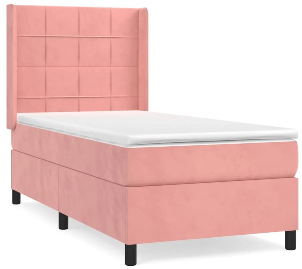 ΚΡΕΒΑΤΙ BOXSPRING ΜΕ ΣΤΡΩΜΑ ΡΟΖ 90X200 ΕΚ. ΒΕΛΟΥΔΙΝΟ 3132662