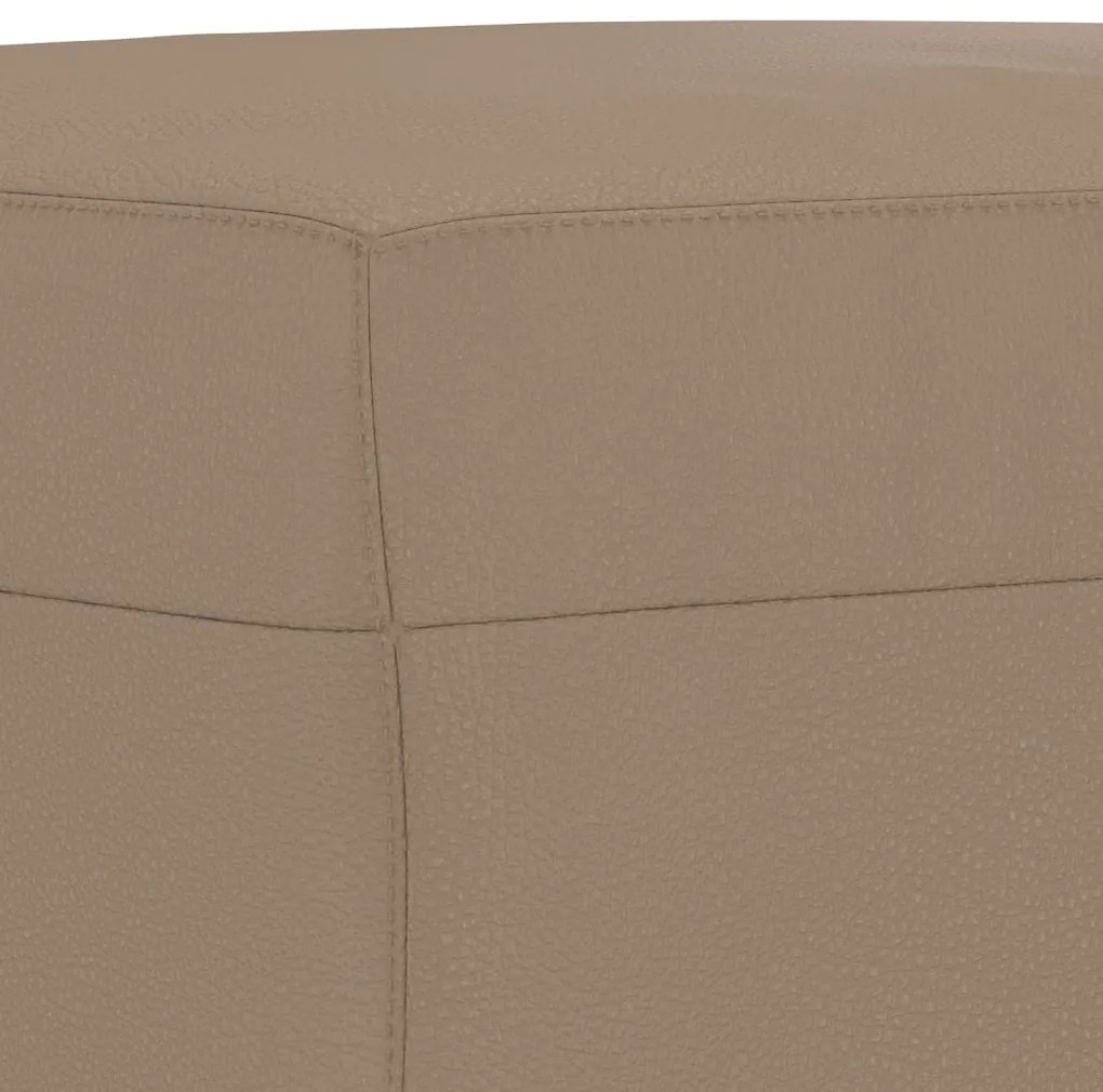 vidaXL Υποπόδιο Καπουτσίνο 60x50x41 εκ. από Συνθετικό Δέρμα