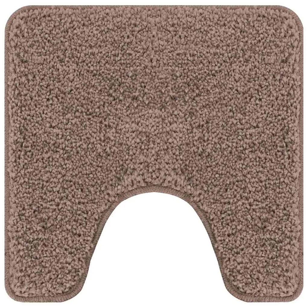 vidaXL Πατάκι μπάνιου 3 pcs Καφέ 50 x 50 cm Πολυπροπυλένιο