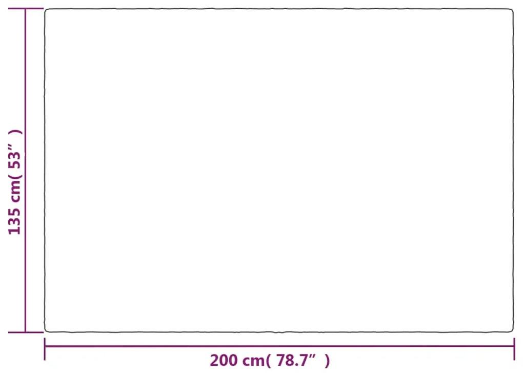 vidaXL Κουβέρτα Βαρύτητας με Κάλυμμα Γκρι 135x200 εκ. 6 κ. Υφασμάτινη