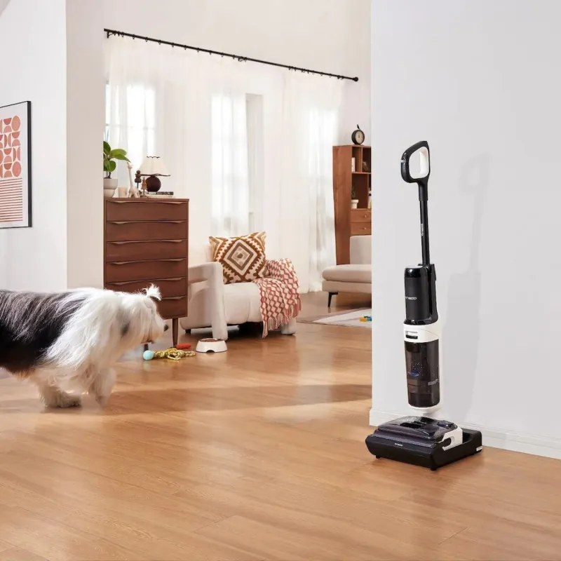 Tineco Floor One Switch S6 Stretch Plus 5in1 όρθια ηλεκτρική σκούπα, 21000 Pa, Στεγνό/Υγρό, 0.72L βρώμικο/0.8L καθαρό, Wi-Fi, iLoop adaptive power, Μαύρο/λευκό
