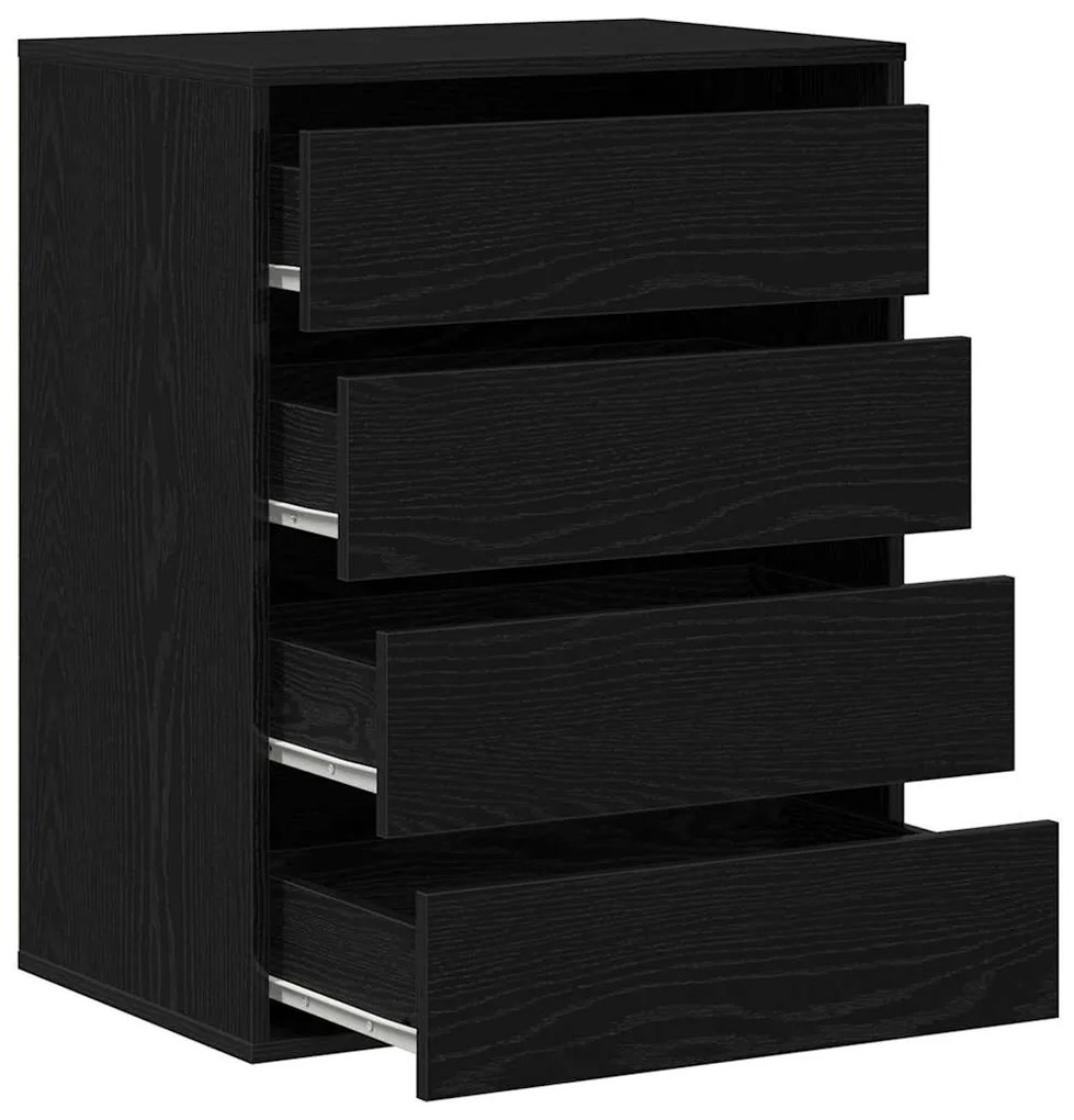 vidaXL Κουτί με Συρτάρια με συρτάρι Μαύρη δρυς 60 x 41 x 76 εκ.
