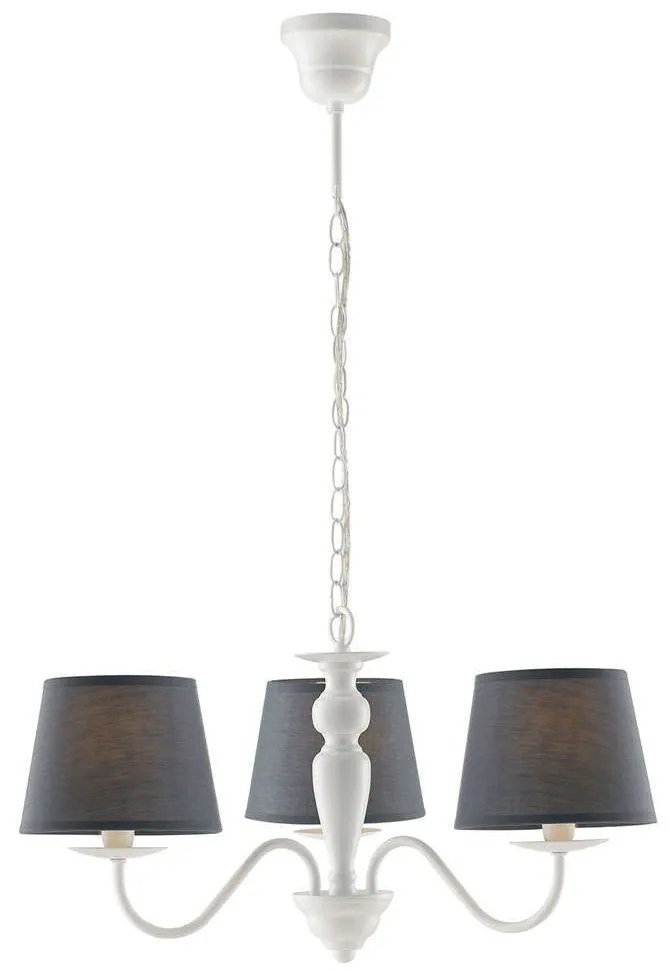 Φωτιστικό Οροφής Favola I-FAVOLA/3 3xE14 Φ56cm 100cm White-Grey Luce Ambiente Design Metal, Fabric