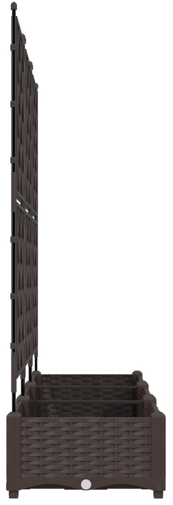 vidaXL gataXL Γλάστρα Κήπου με Πλέγμα 3 τμχ Καφέ 120x40x125.5 εκ.