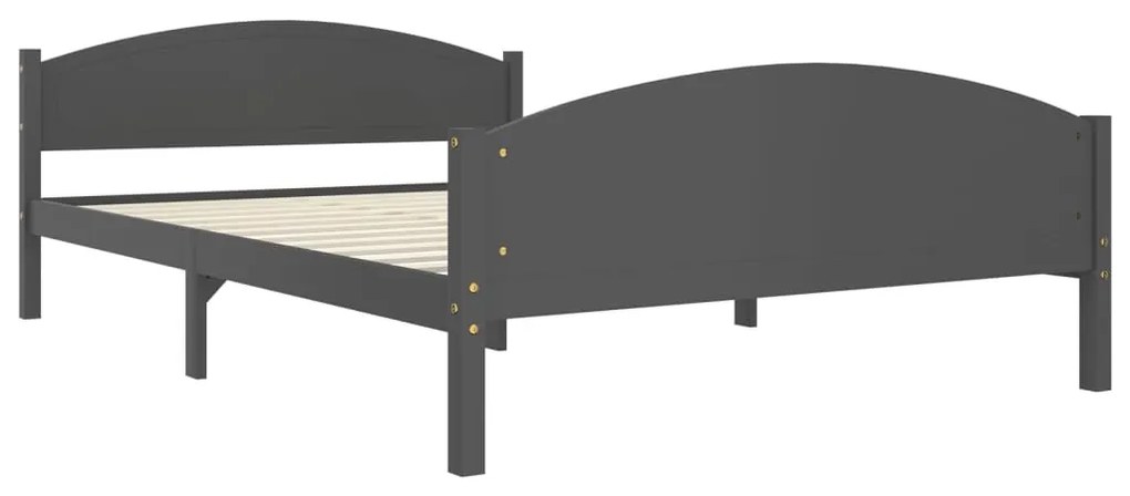 vidaXL Πλαίσιο Κρεβατιού Σκούρο Γκρι 160x200 εκ. από Μασίφ Ξύλο Πεύκου