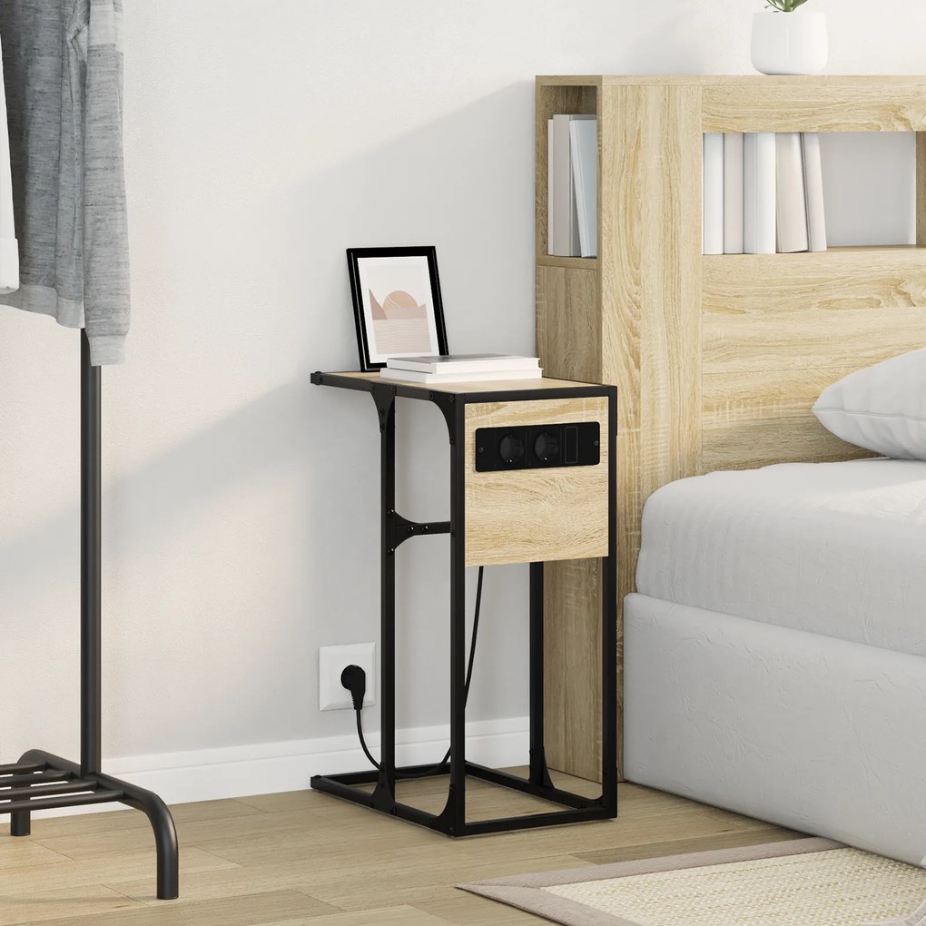 vidaXL Κομοδίνο Sonoma Δρυς 41.5 x 26 x 60.5 εκ Επεξεργασμένο ξύλο