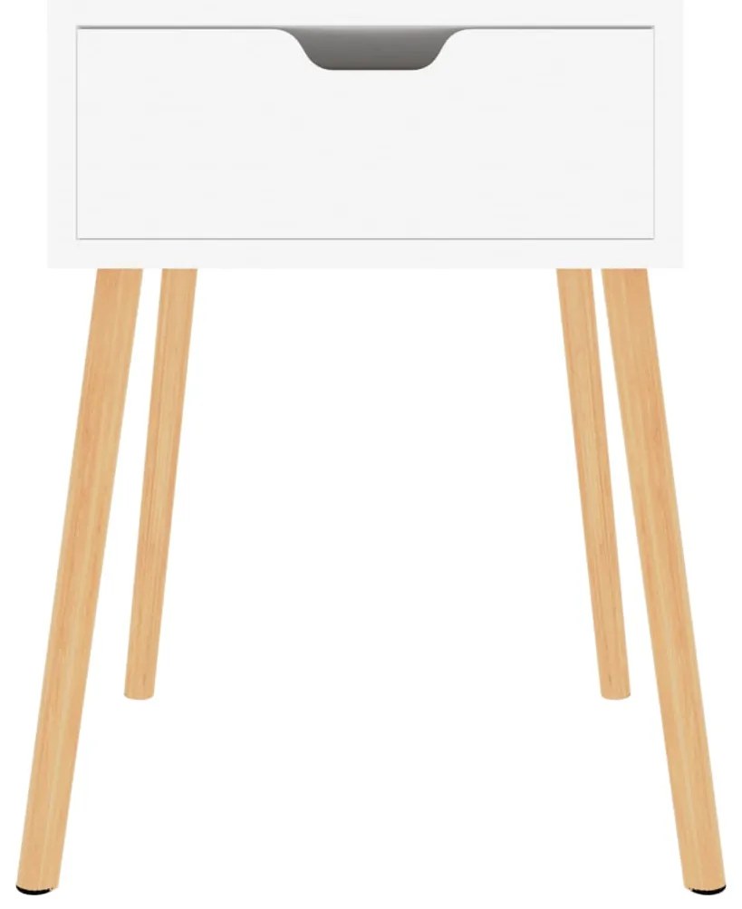vidaXL Κομοδίνα 2 τεμ. Λευκά 40 x 40 x 56 εκ. από Επεξεργ. Ξύλο