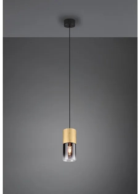 Κρεμαστό Φωτιστικό Οροφής 1xE27 Robin Trio Lighting-310600154-Μαύρο-Χρυσό 310600154