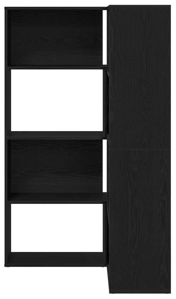 vidaXL Γωνιακό Ντουλάπι Μαύρη Δρυς 140x30x140 εκ Επεξεργασμένο Ξύλο