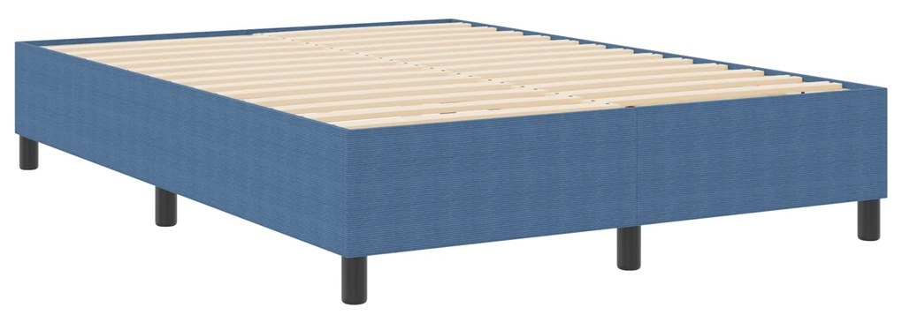 vidaXL Κρεβάτι με ελατήριο Μπλε 160x200 εκ. από Κορντούρα