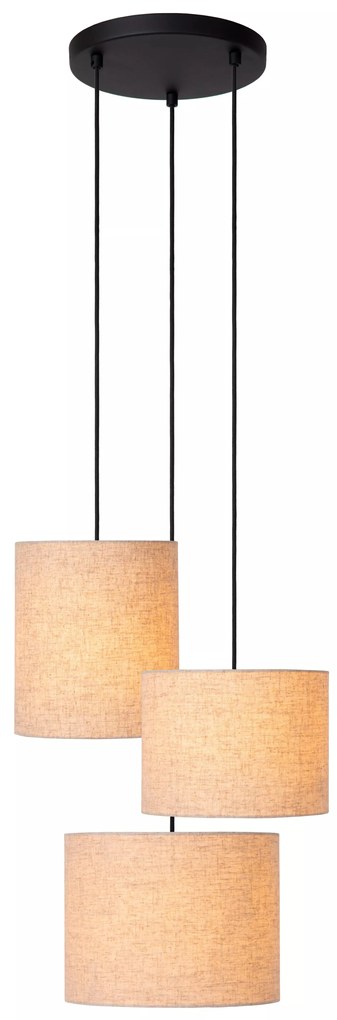 Φωτιστικό Κρεμαστό Lucide 45409-13-38 MAYA Μπεζ/Κρεμ (Beige/Creme)|Μαύρο Ματ (Black Mat)
