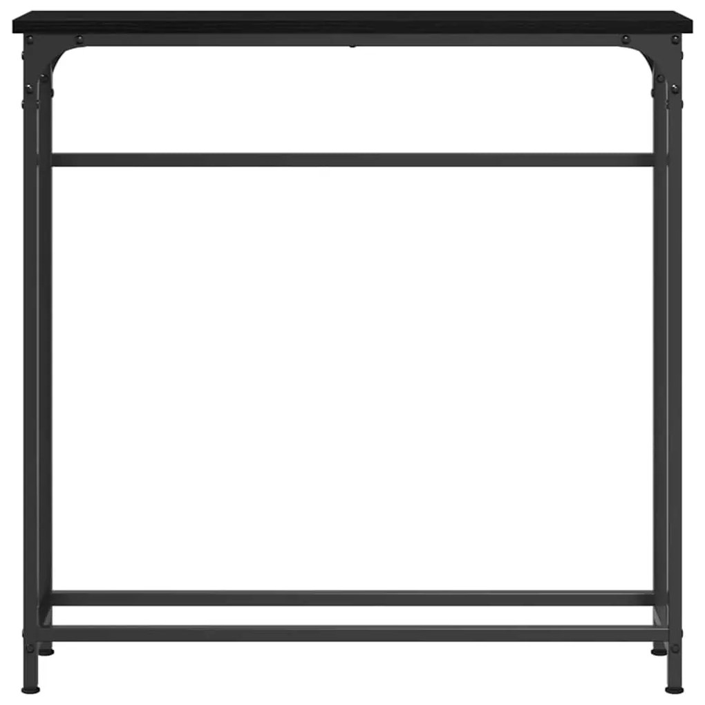 vidaXL Τραπέζι Κονσόλας με ράφι Μαύρη δρυς 75 x 19.5 x 75 εκ.