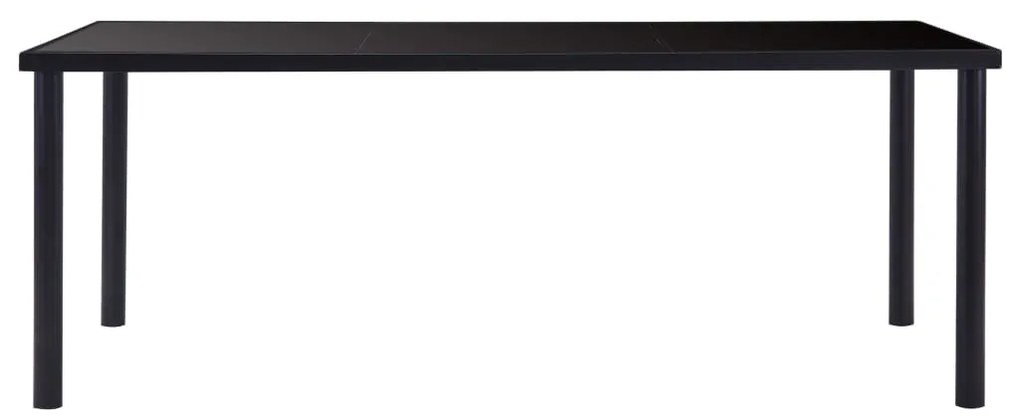 vidaXL Τραπεζαρία Μαύρη 200 x 100 x 75 εκ. από Ψημένο Γυαλί