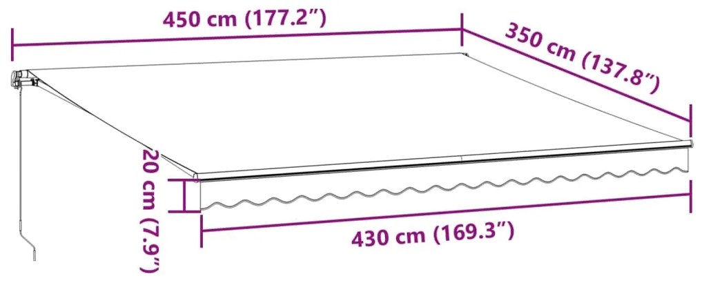 ΤΕΝΤΑ ΠΤΥΣΣΟΜΕΝΗ ΧΕΙΡΟΚΙΝΗΤΗ ΜΕ LED ΚΑΦΕ 450X350 ΕΚ. 3215408