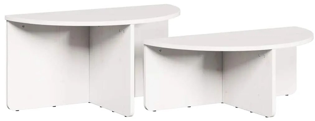 vidaXL Τραπεζάκι σαλονιού 2 pcs Λευκό 79 x 39.5 x 40 εκ