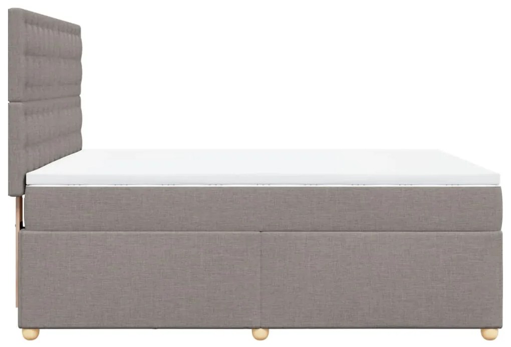 ΚΡΕΒΑΤΙ BOXSPRING ΜΕ ΣΤΡΩΜΑ TAUPE 160X200 ΕΚ. ΥΦΑΣΜΑΤΙΝΟ 3293649