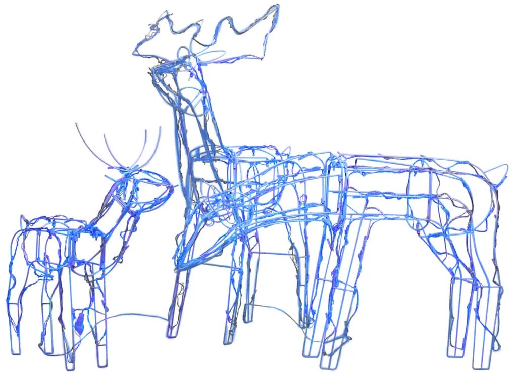 vidaXL Τάρανδοι Χριστουγεννιάτικοι Φωτιζόμενοι 3 τεμ. με 229 LED