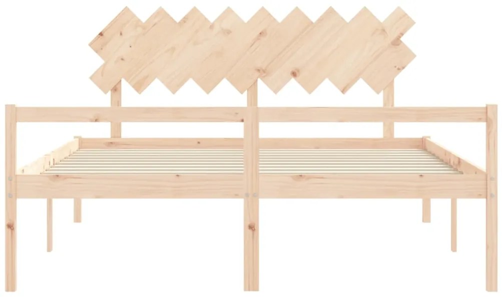 vidaXL Κρεβάτι Ηλικιωμένου με Κεφαλάρι Μασίφ Ξύλο Super King Size