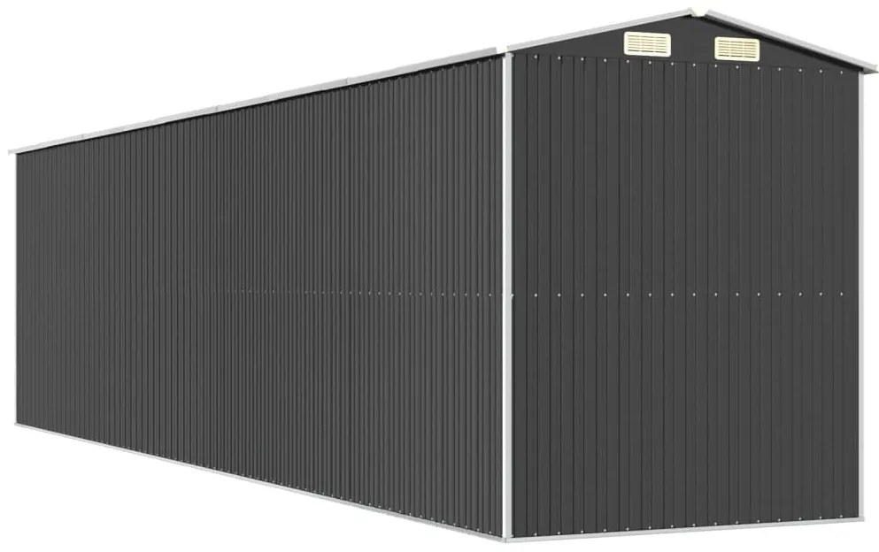 vidaXL Αποθήκη Κήπου Ανθρακί 192x772x223 εκ. Γαλβανισμένο Ατσάλι
