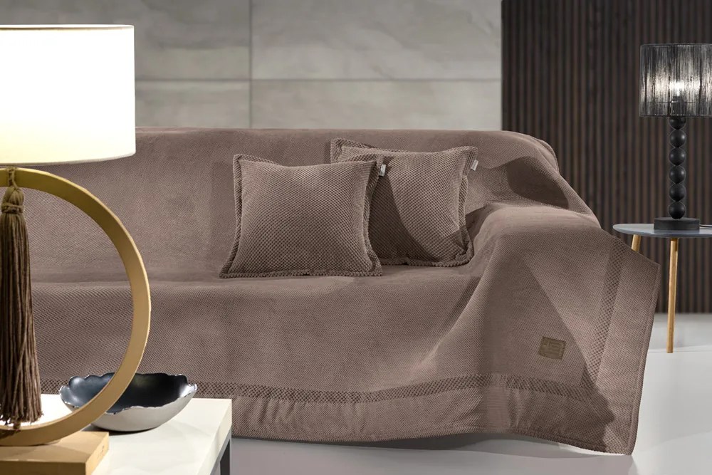 Ριχτάρι Πολυθρόνας Suede Microfiber Rubicon Choco 170x150εκ. Guy Laroche