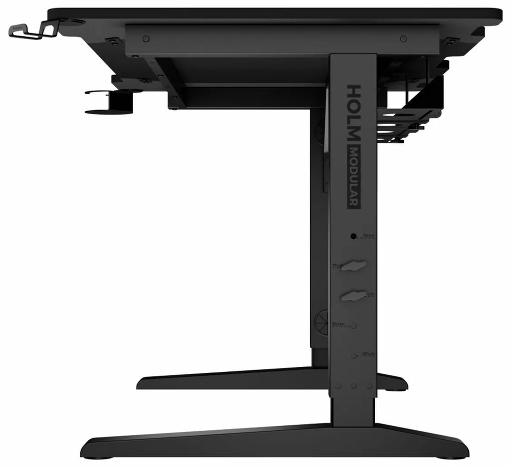 Γραφείο Genesis HOLM MODULAR 120 RGB 120 x 75 cm Μαύρο